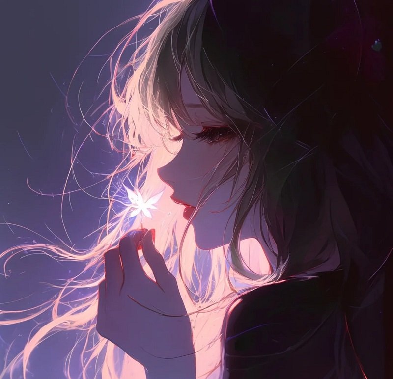 ảnh avatar buồn nữ anime 8