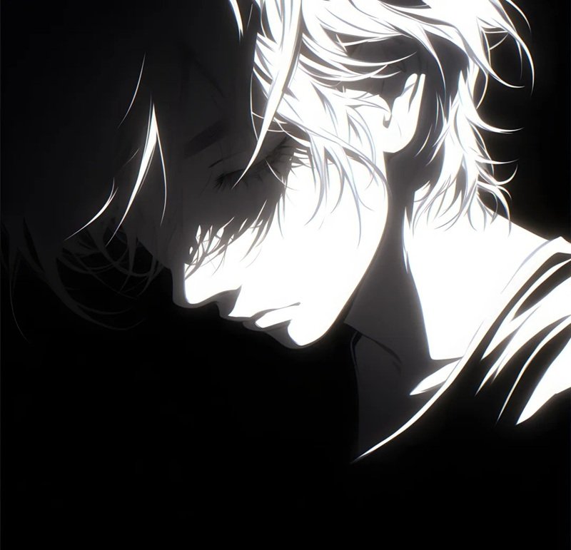 avatar ảnh anime nam buồn đen trắng 11