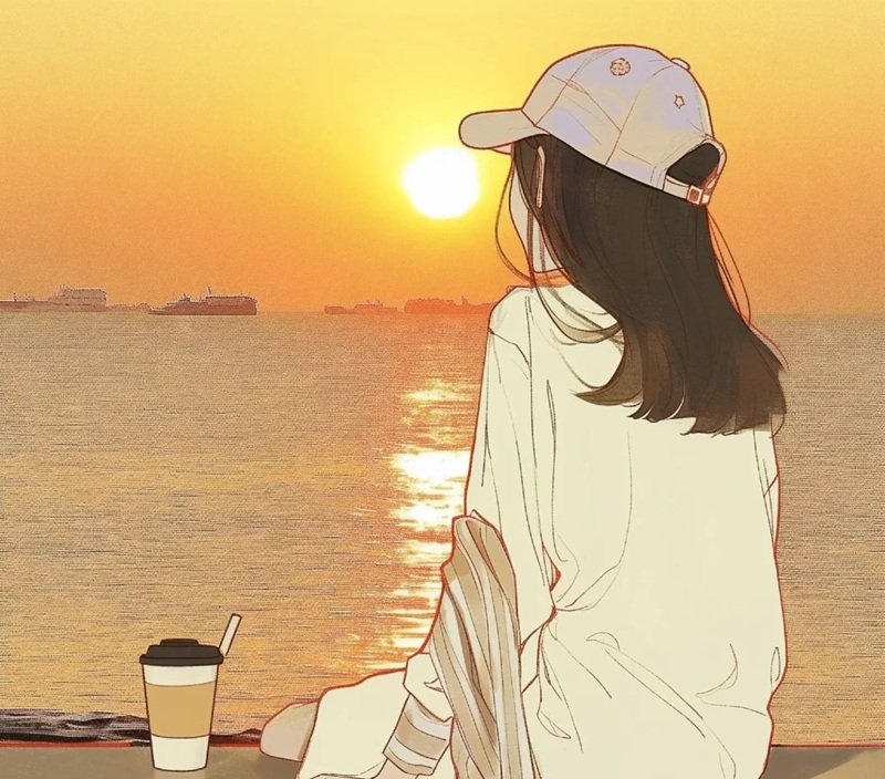 avatar ảnh cô gái buồn quay lưng anime 11