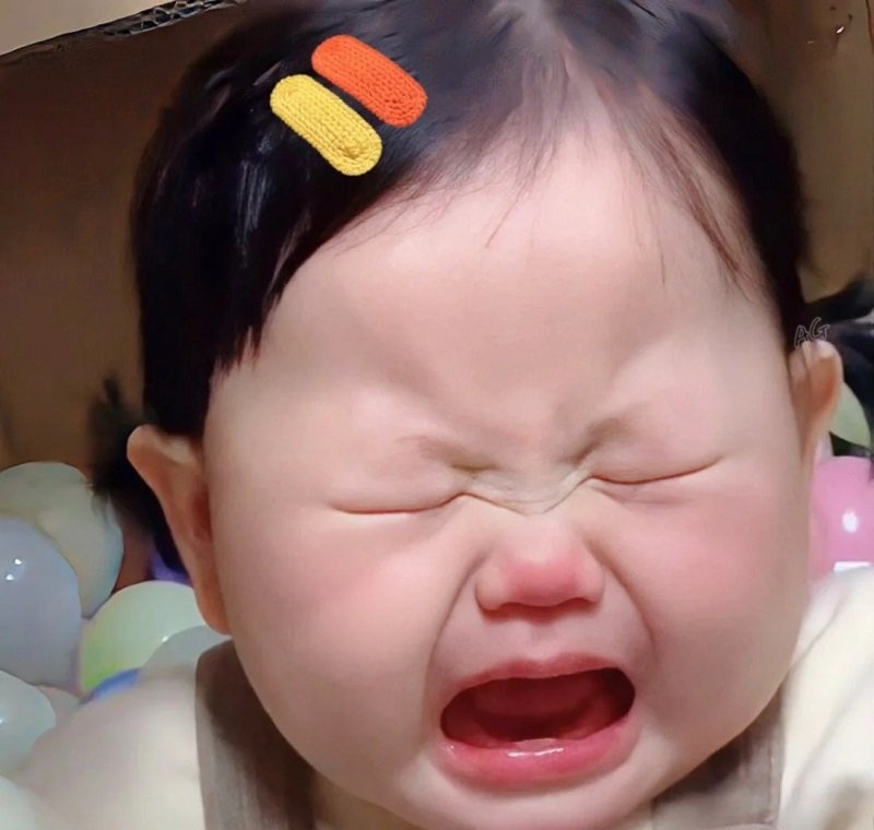 avatar ảnh em bé khóc cute 8