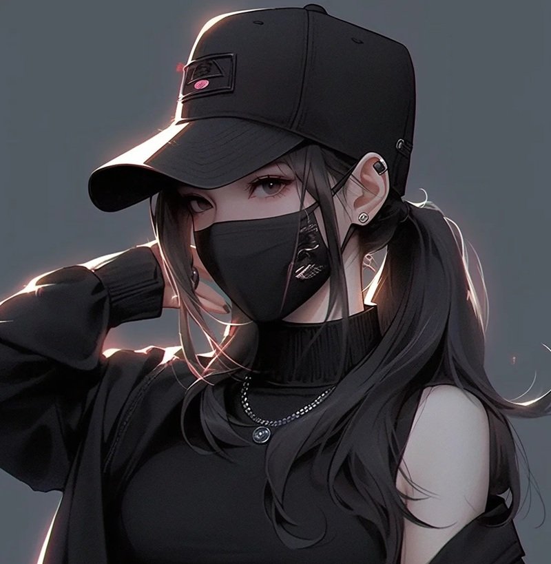 avatar ảnh girl che mặt ngầu anime 11