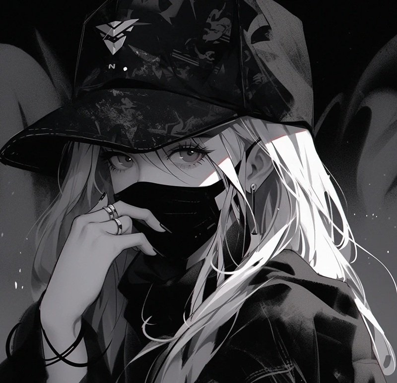 avatar ảnh girl che mặt ngầu anime 12