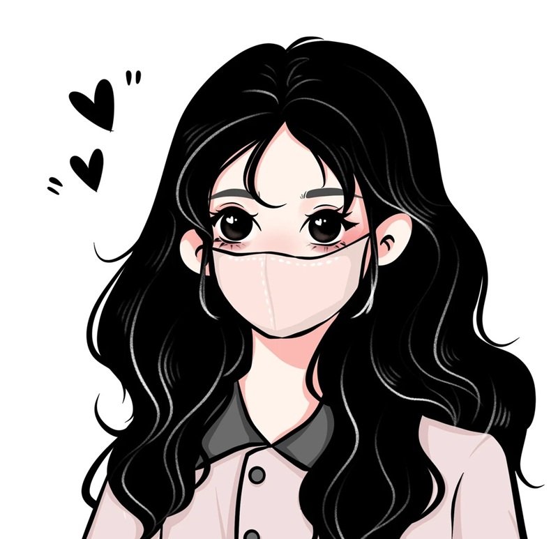 avatar ảnh girl che mặt ngầu anime 13