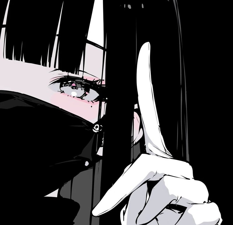 avatar ảnh girl che mặt ngầu anime 17