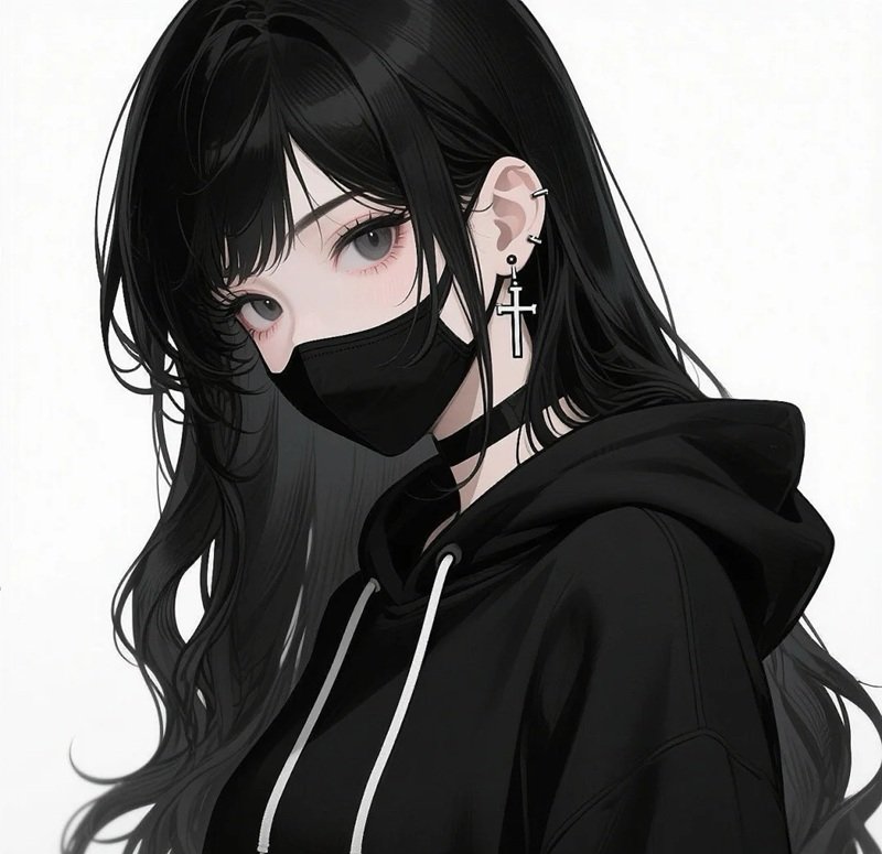 avatar ảnh girl che mặt ngầu anime 19