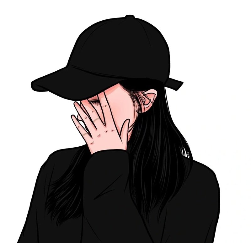 avatar ảnh girl che mặt ngầu anime 3