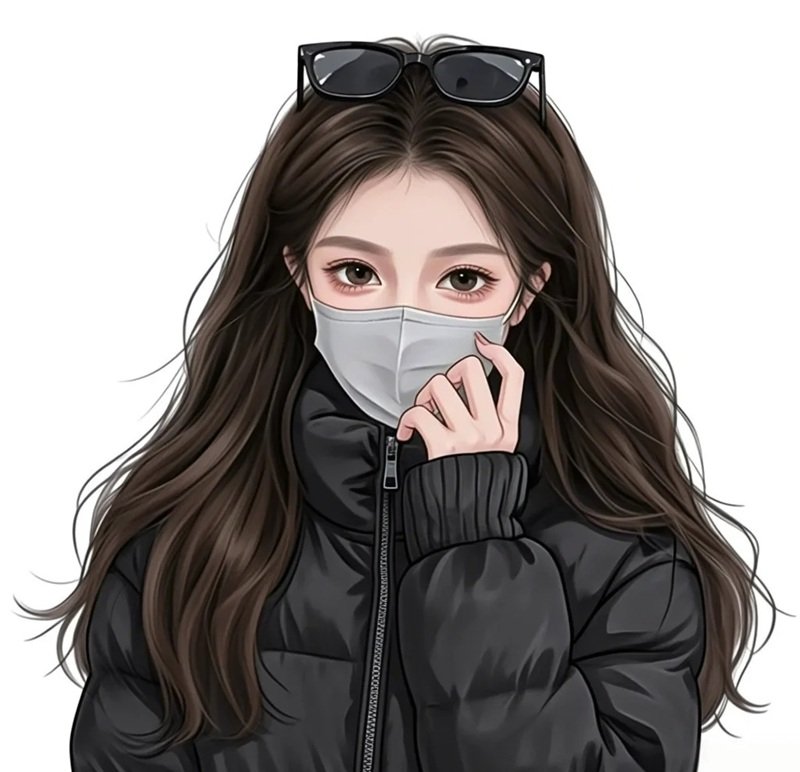 avatar ảnh girl che mặt ngầu anime 4