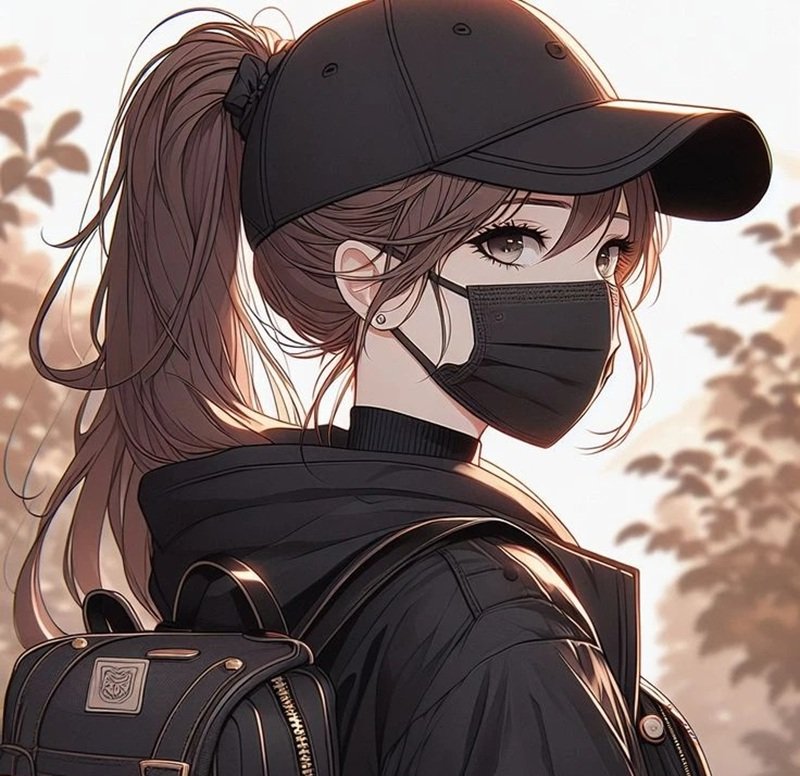 avatar ảnh girl che mặt ngầu anime 5