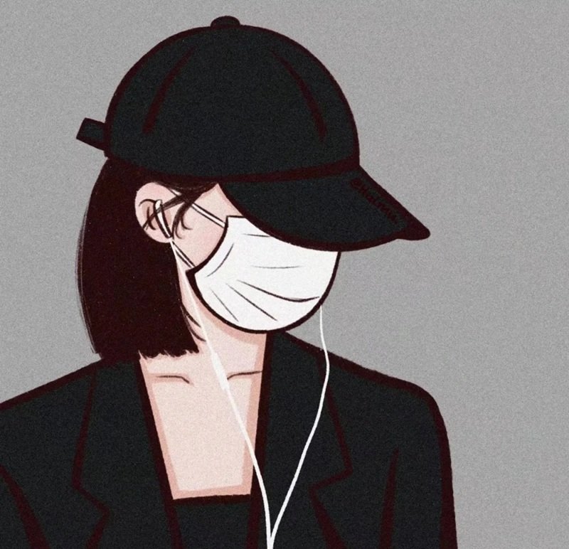 avatar ảnh girl che mặt ngầu anime 7