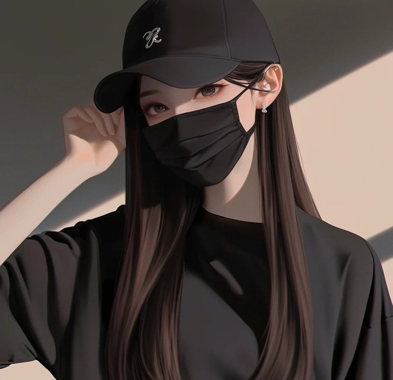 avatar ảnh girl che mặt ngầu anime 8