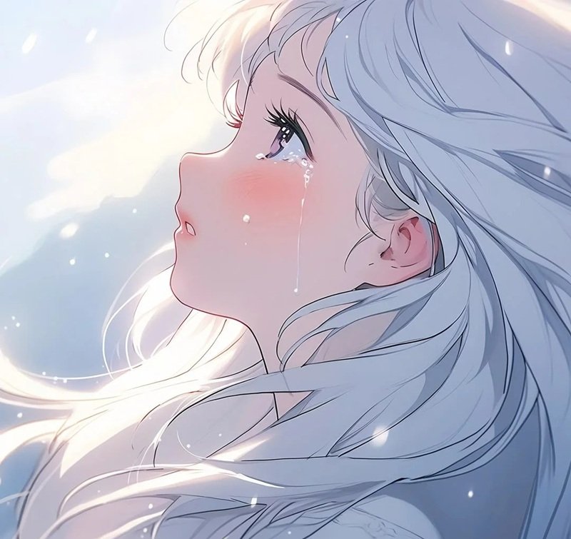 avatar anime nữ sad 15