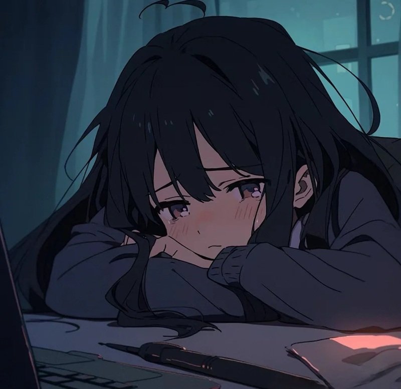 avatar anime nữ sad 2
