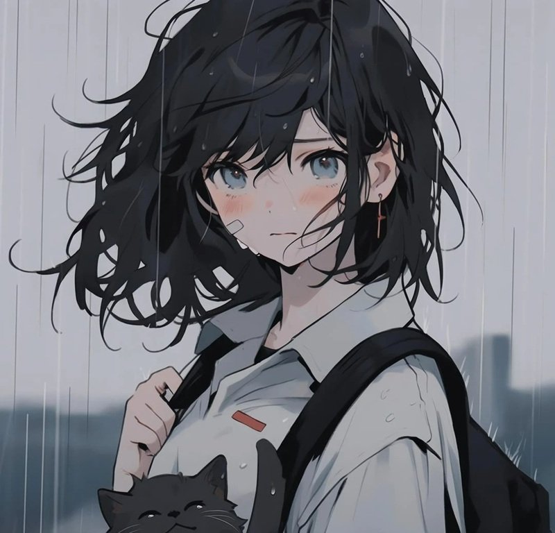 avatar anime nữ sad 21