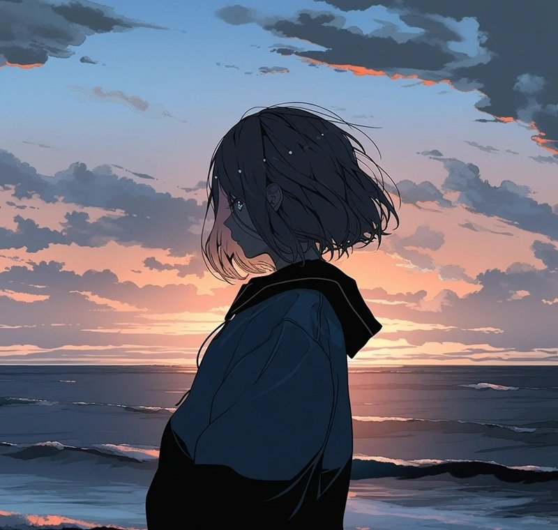 avatar anime nữ sad 33