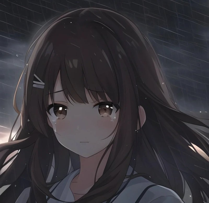 avatar anime nữ sad 7