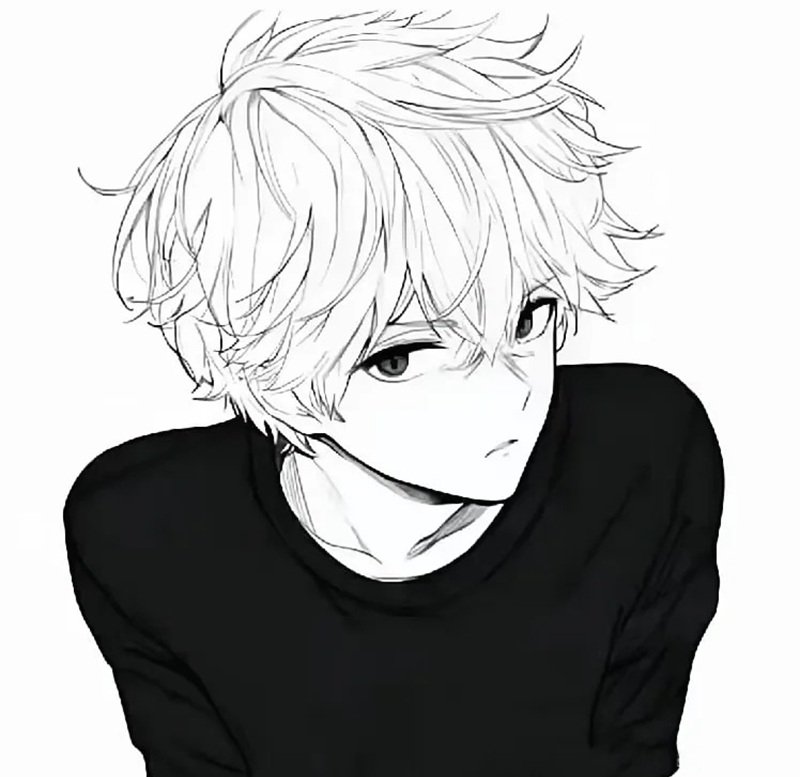 avatar anime trắng đen ngầu 2