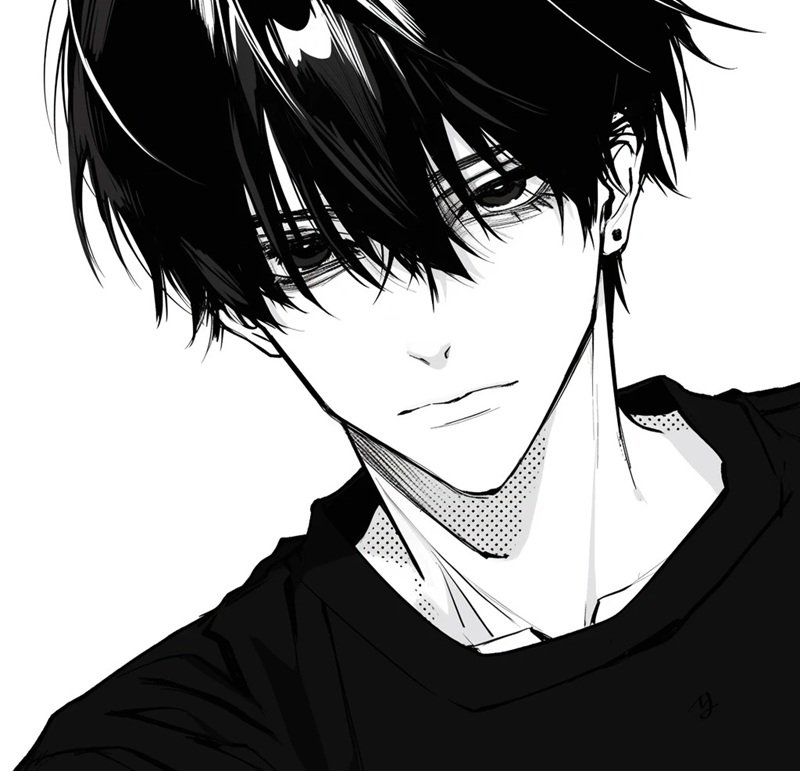 avatar anime trắng đen ngầu 9