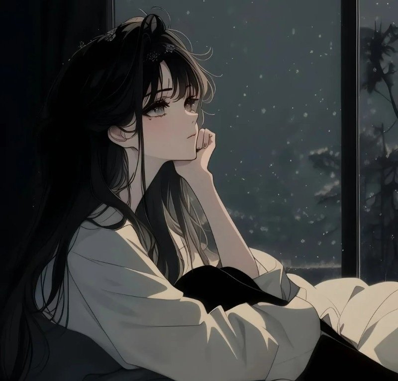 avatar buồn anime nữ 7