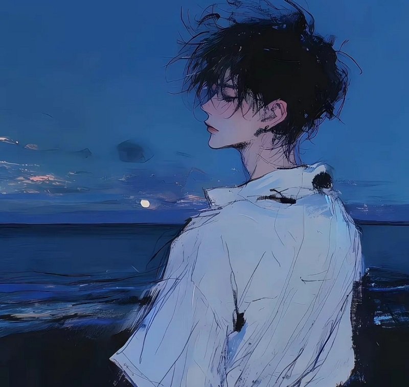 avatar buồn tâm trạng nam anime 3