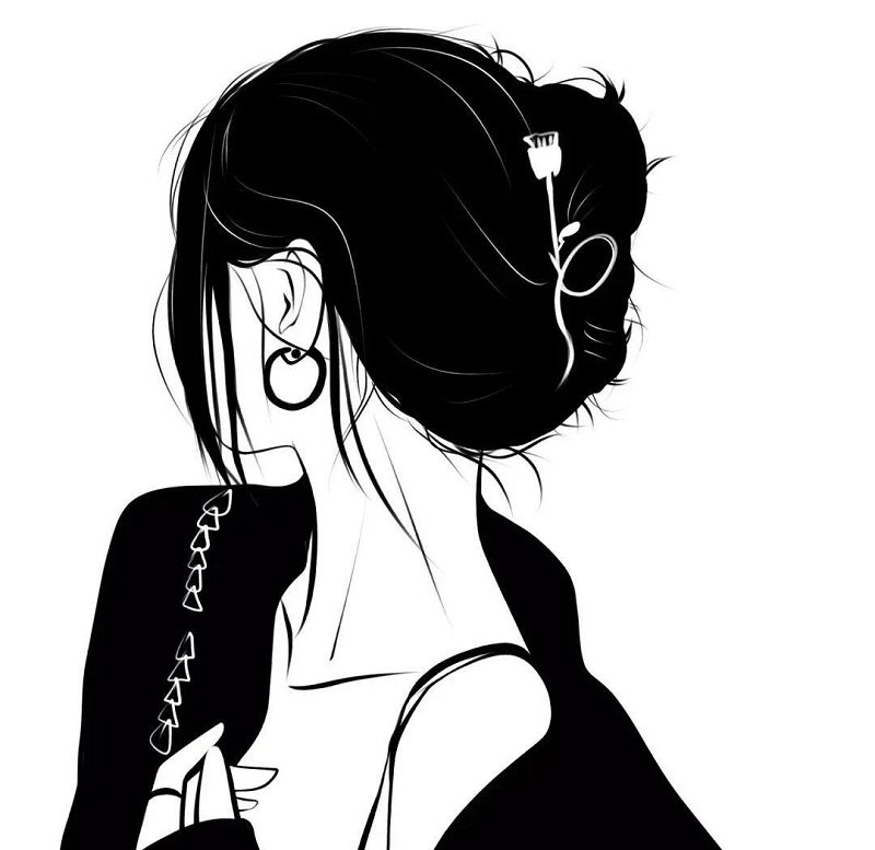 avatar cặp che mặt đen trắng