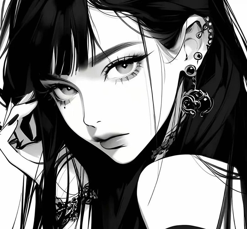 avatar cặp ngầu đen trắng