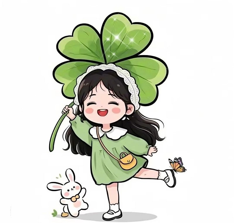avatar cỏ 4 lá cute 11