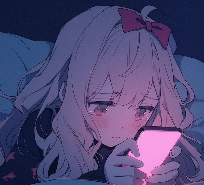 avatar cô đơn nữ khóc 7