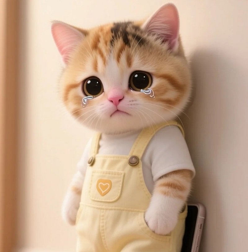 avatar con mèo khóc 7