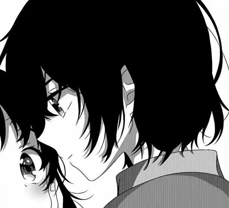 avatar đôi anime đen trắng 12