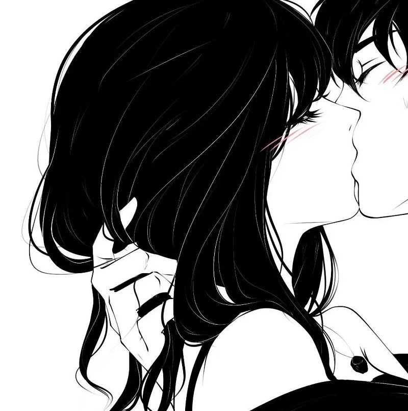 avatar đôi anime đen trắng 15