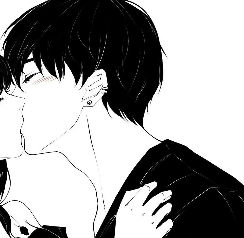 avatar đôi anime đen trắng 16