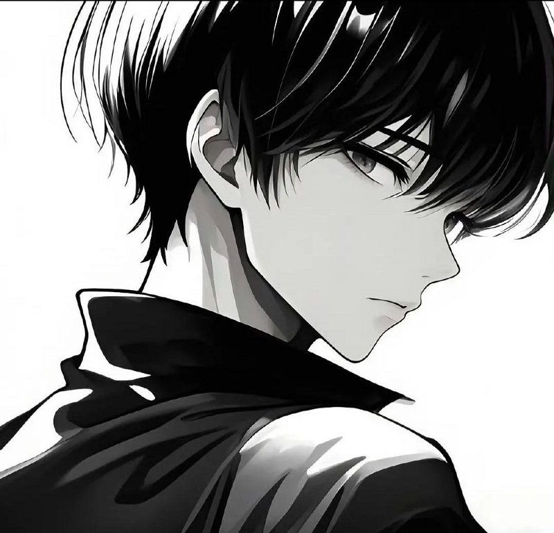 avatar đôi anime đen trắng 20