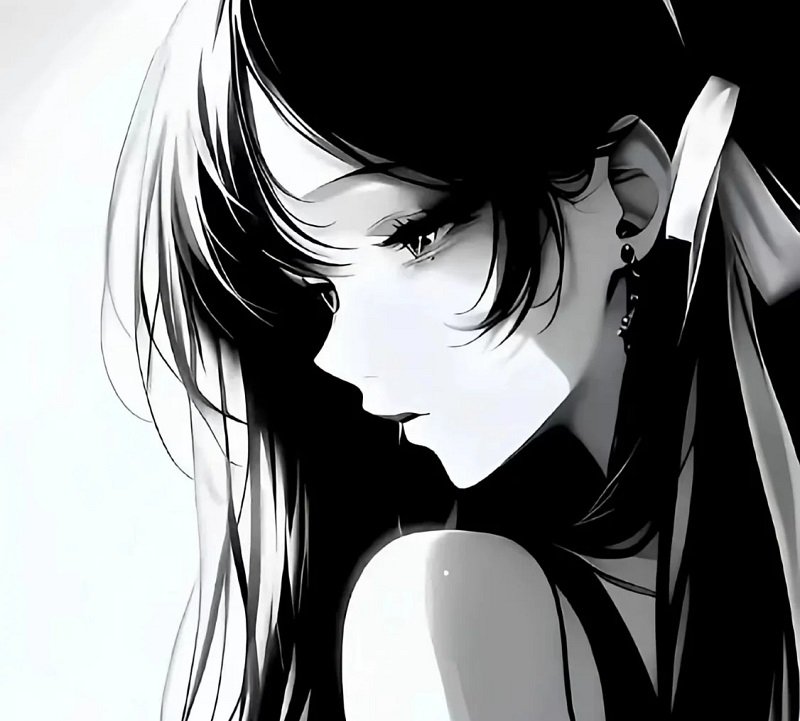 avatar đôi anime đen trắng 24