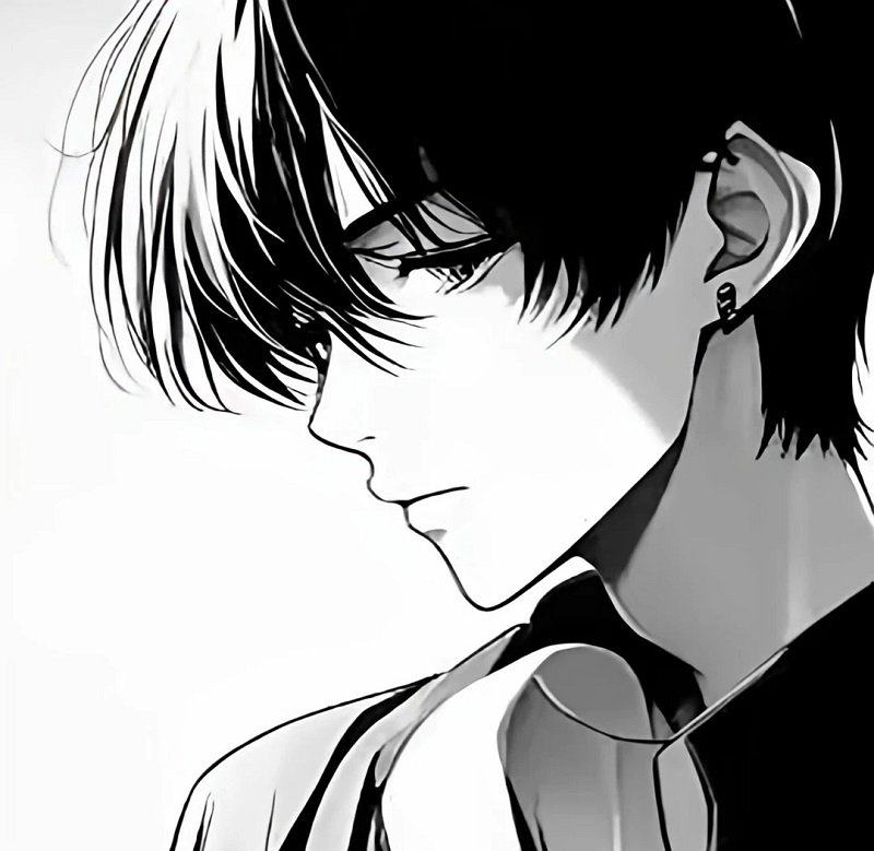 avatar đôi anime đen trắng 25