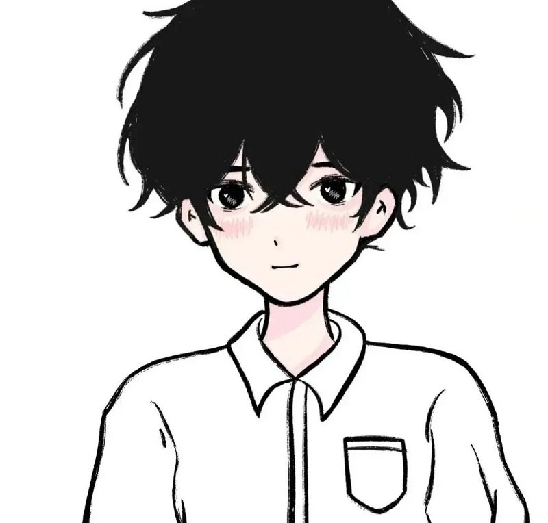 avatar đôi anime đen trắng 34