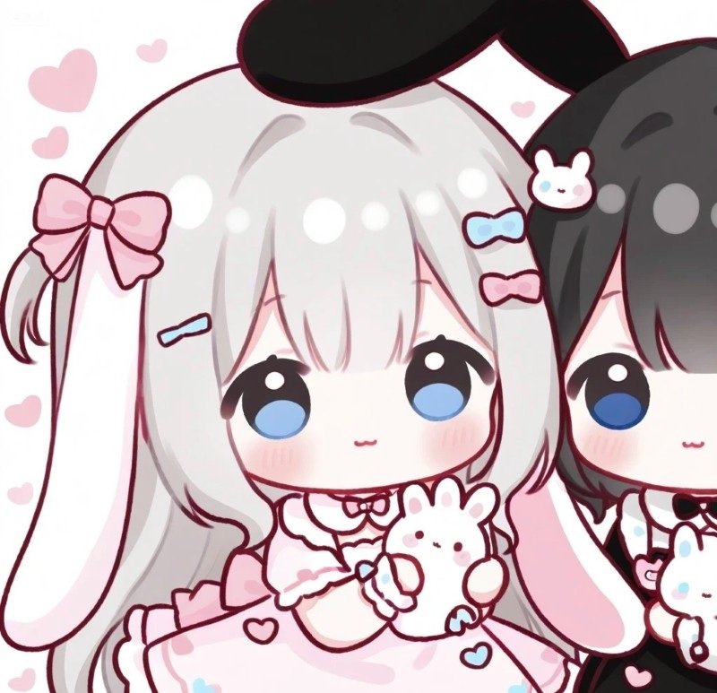 avatar đôi bạn thân nữ anime cute 1