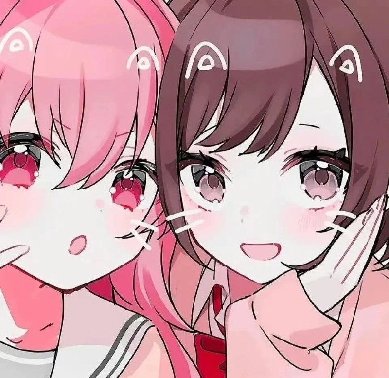 avatar đôi bạn thân nữ cute chibi 6