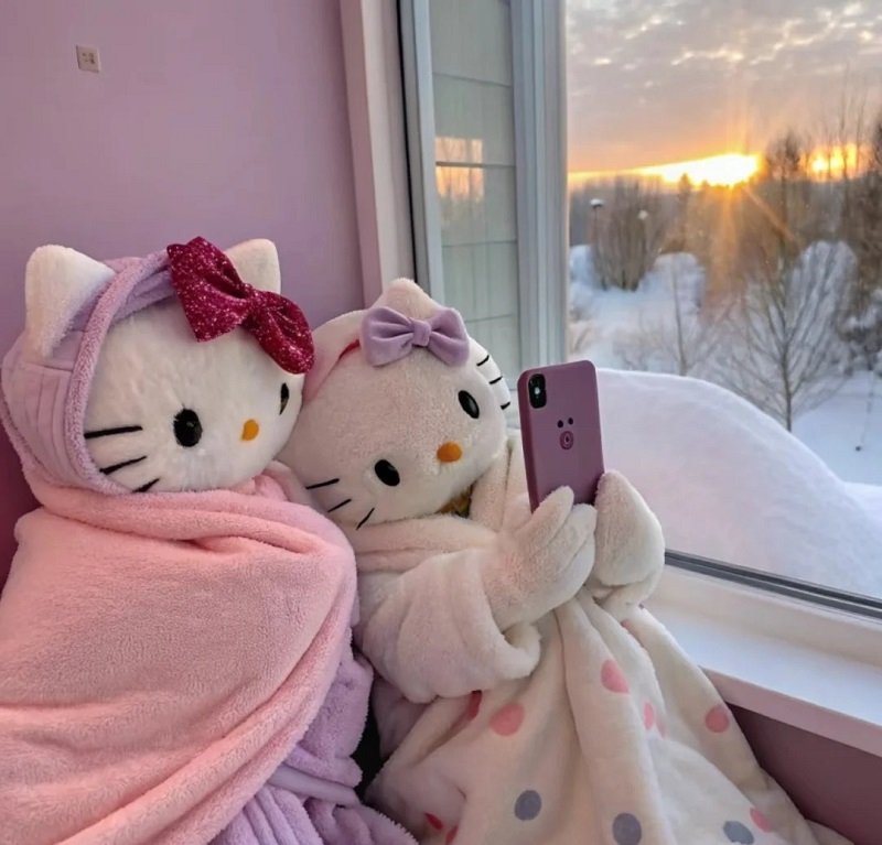 avatar đôi bạn thân vô tri dễ thương