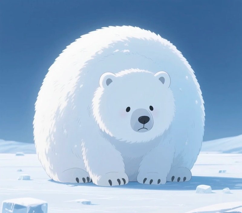 avatar gấu trắng buồn 11