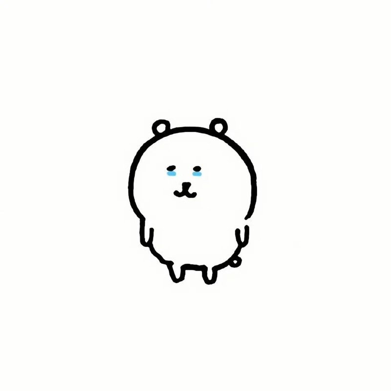 avatar gấu trắng buồn 15