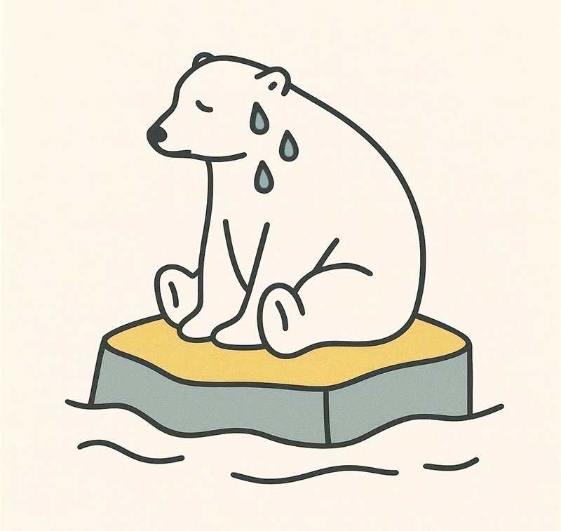 avatar gấu trắng buồn 6