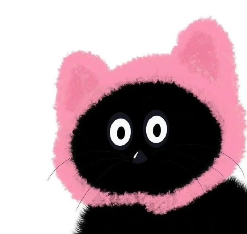 avatar mèo đen cute 8