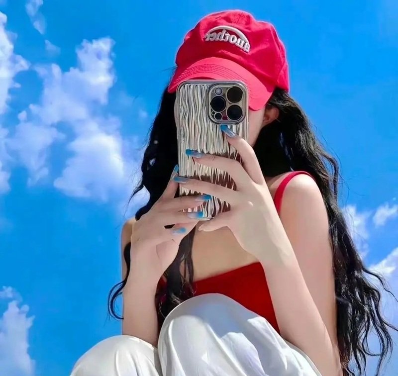 avatar nữ ngầu che mặt tóc dài