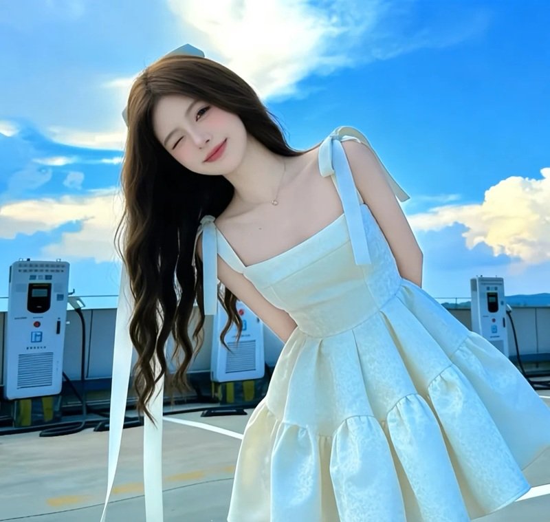cute bầu trời xanh ảnh avatar đẹp cho con gái 1