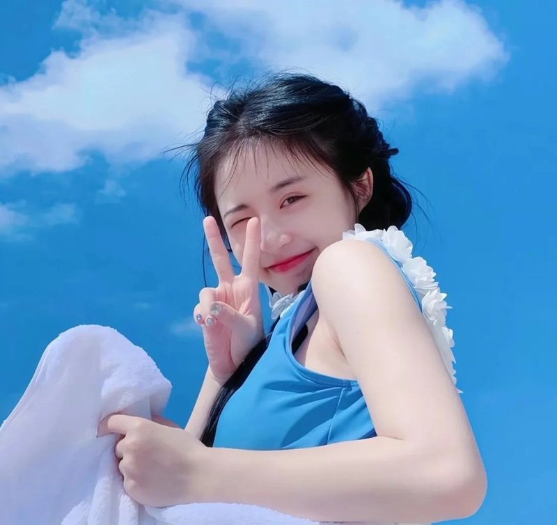 cute bầu trời xanh ảnh avatar đẹp cho con gái 10