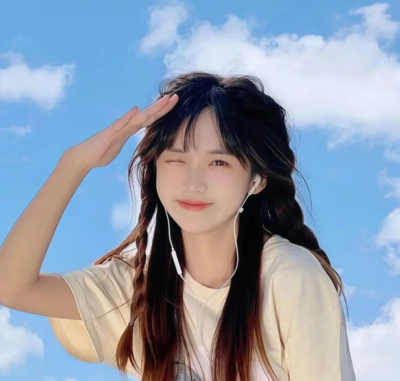 cute bầu trời xanh ảnh avatar đẹp cho con gái 16