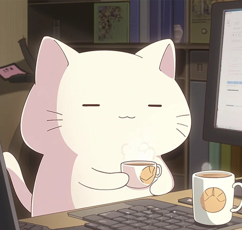 meme mèo cute hoạt hình