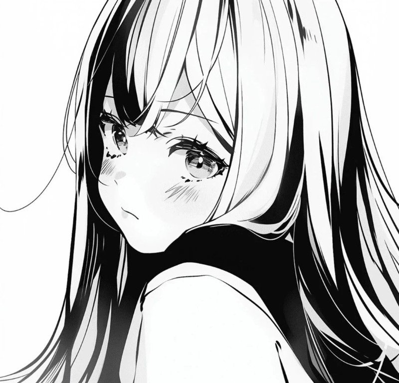 ngầu sad girl avatar anime đen trắng 12