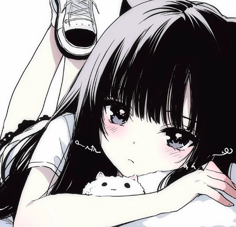 ngầu sad girl avatar anime đen trắng 13