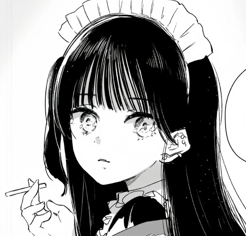 ngầu sad girl avatar anime đen trắng 7